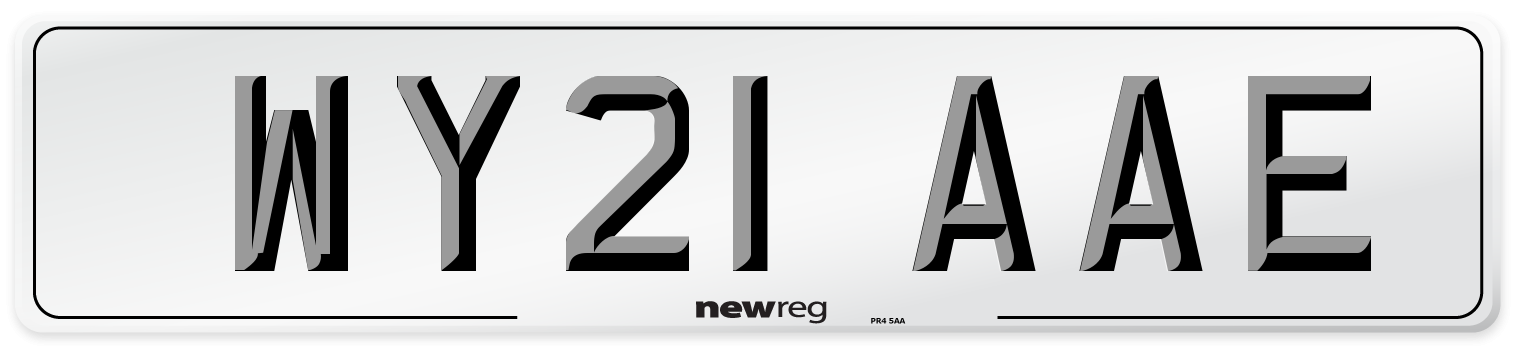 WY21 AAE Number Plate from New Reg